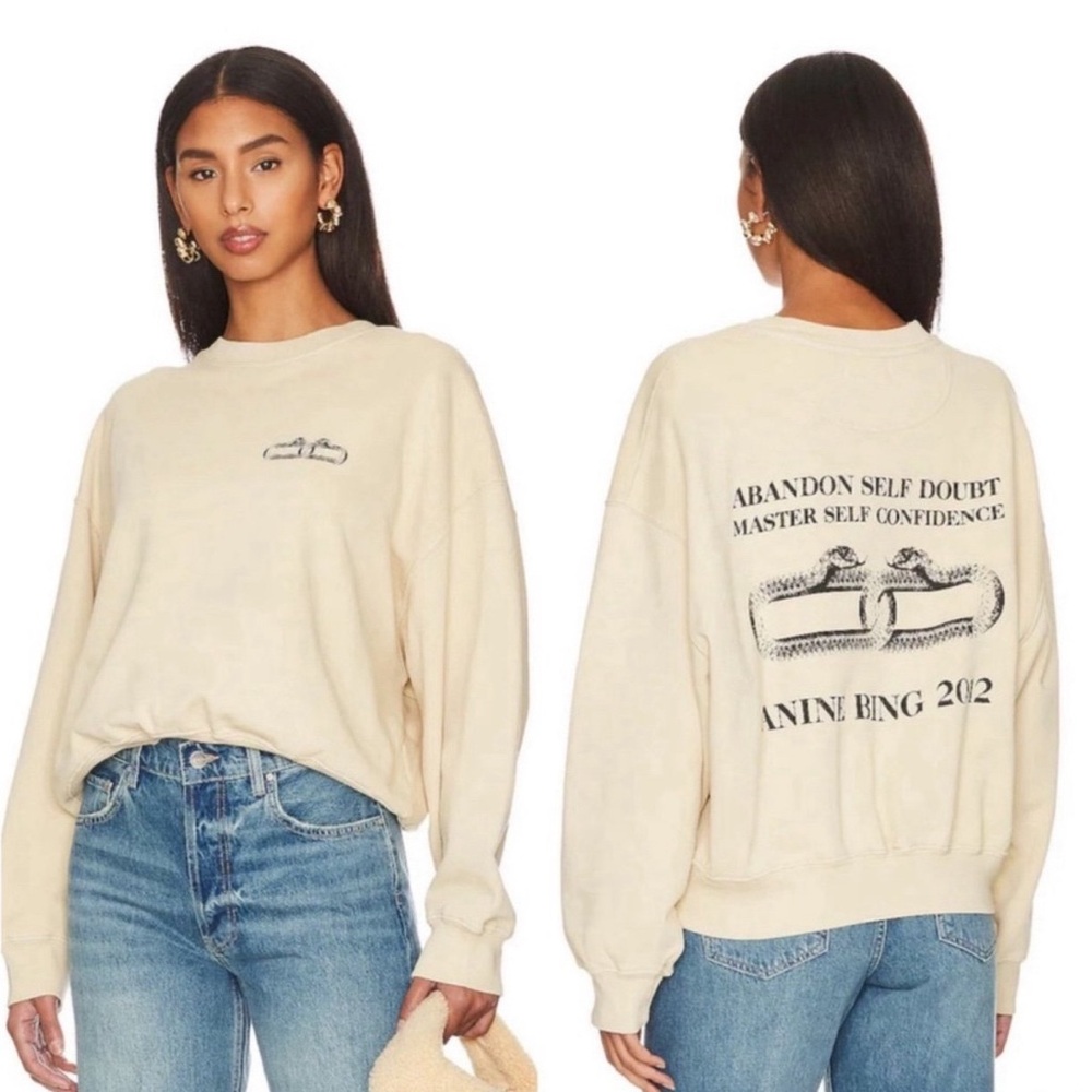 Anine Bing Leo Serpent Sweatshirt, L